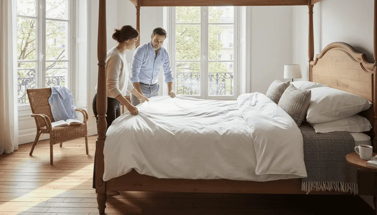 Linge de lit haut de gamme: transformer votre déco 2026