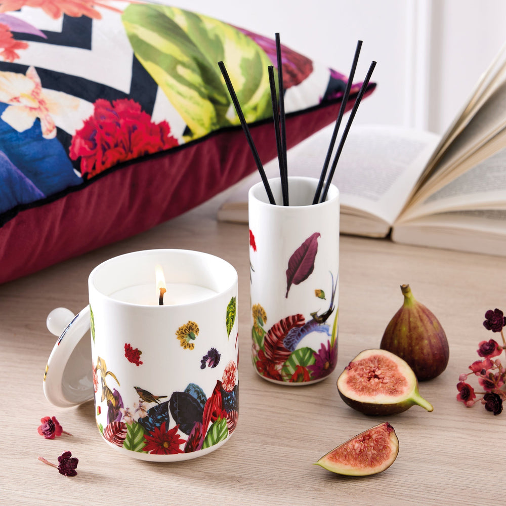 Bougie parfumée en pot de porcelaine - Jardin Tropical - Figuier - durée de combustion 65h - 315 g - CXL by Christian Lacroix Maison