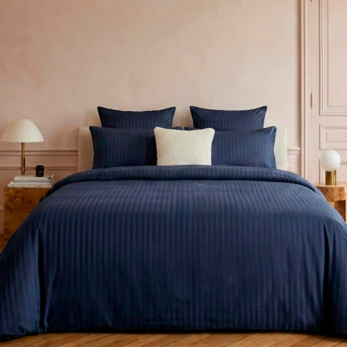 Drap-housse satin de coton - Bleu 11 - CXL by Christian Lacroix Maison