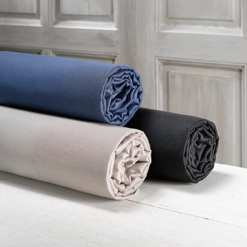 Drap-housse satin de coton - Bleu - CXL by Christian Lacroix Maison