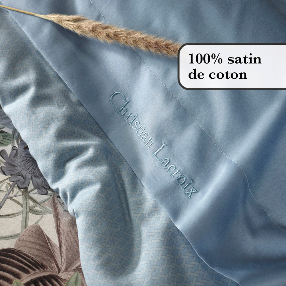 Drap plat satin de coton - Blue clair - CXL by Christian Lacroix Maison