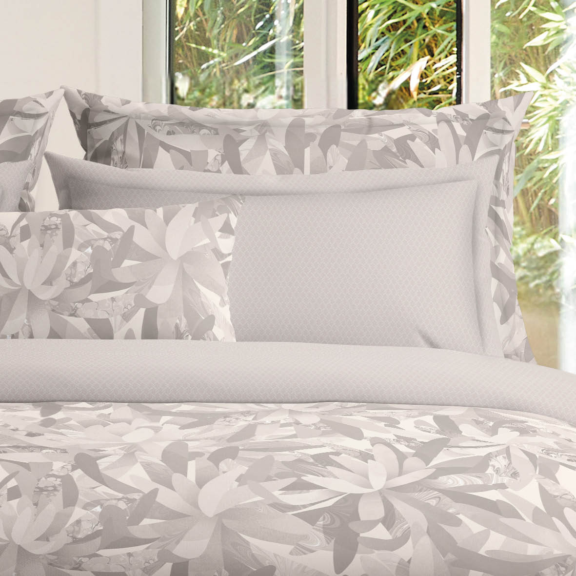 Drap plat satin de coton - Garden micro Beige - CXL by Christian Lacroix Maison