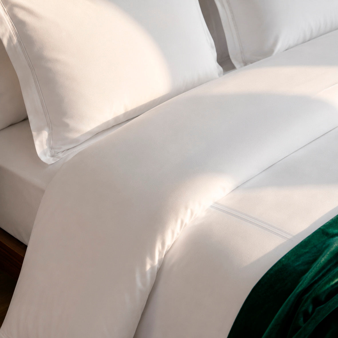 Drap plat satin de coton - Nîmes Blanc / Blanc - CXL by Christian Lacroix Maison