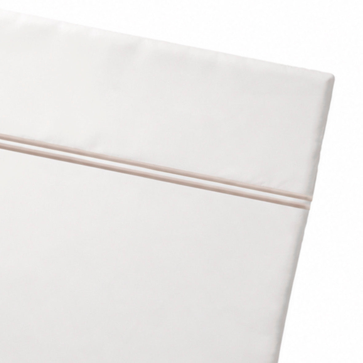 Drap plat satin de coton - Nîmes Taupe / Blanc - CXL by Christian Lacroix Maison