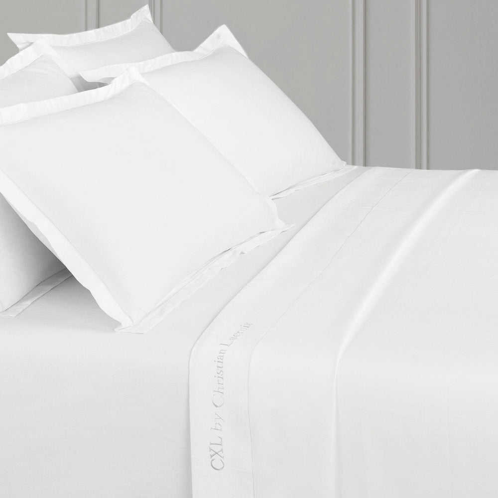 Drap plat satin de coton - Uni 1 baratta Blanc 01