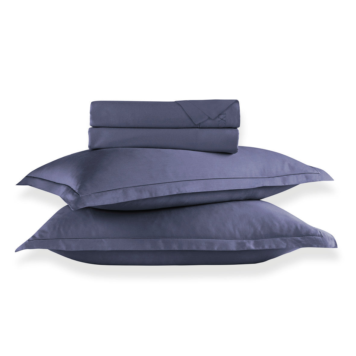Ensemble de draps satin de coton - Uni 1 baratta Bleu 06