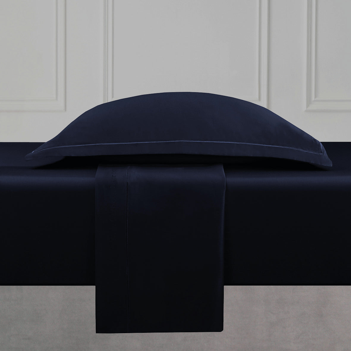 Ensemble de draps satin de coton - Uni 1 baratta Bleu 11