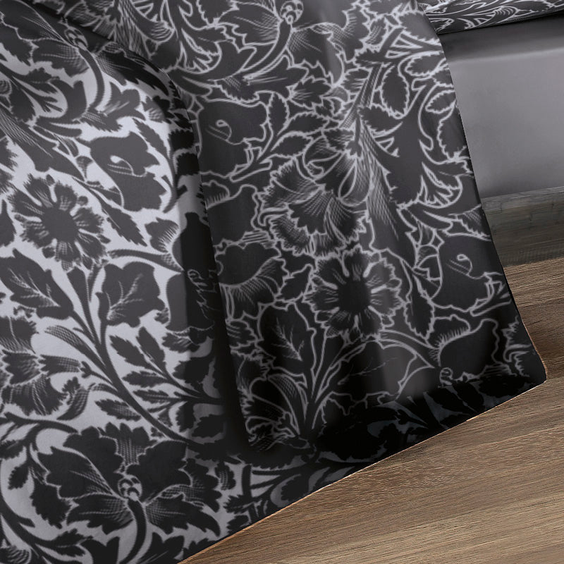 Housse de couette + taie(s) d'oreiller satin de coton - Anthracite - CXL by Christian Lacroix Maison