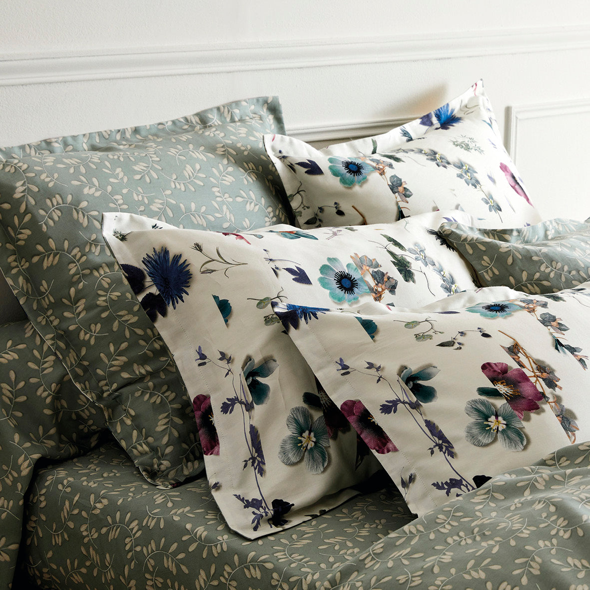 Housse de couette + taie(s) d'oreiller satin de coton - Semis Jaune - CXL by Christian Lacroix Maison