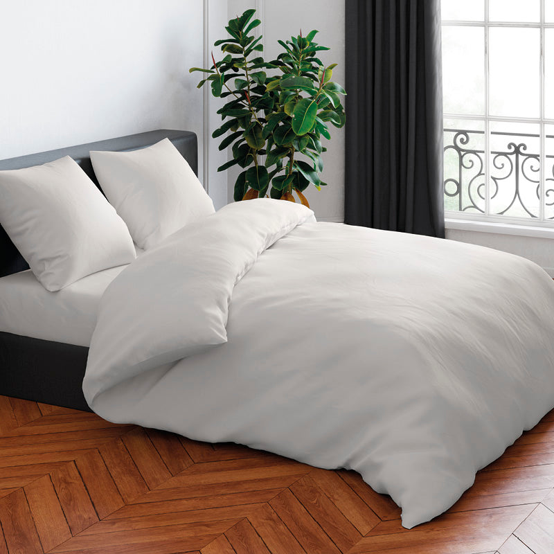 Housse de couette + taie(s) d'oreiller satin de coton - Taupe - CXL by Christian Lacroix Maison