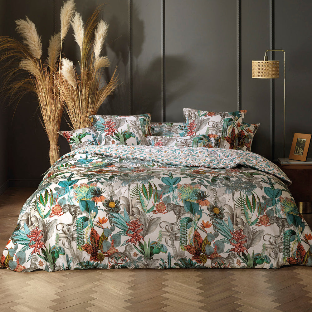 Housse de couette + taie(s) d'oreiller satin de coton -Zanzibar blanc - CXL by Christian Lacroix Maison