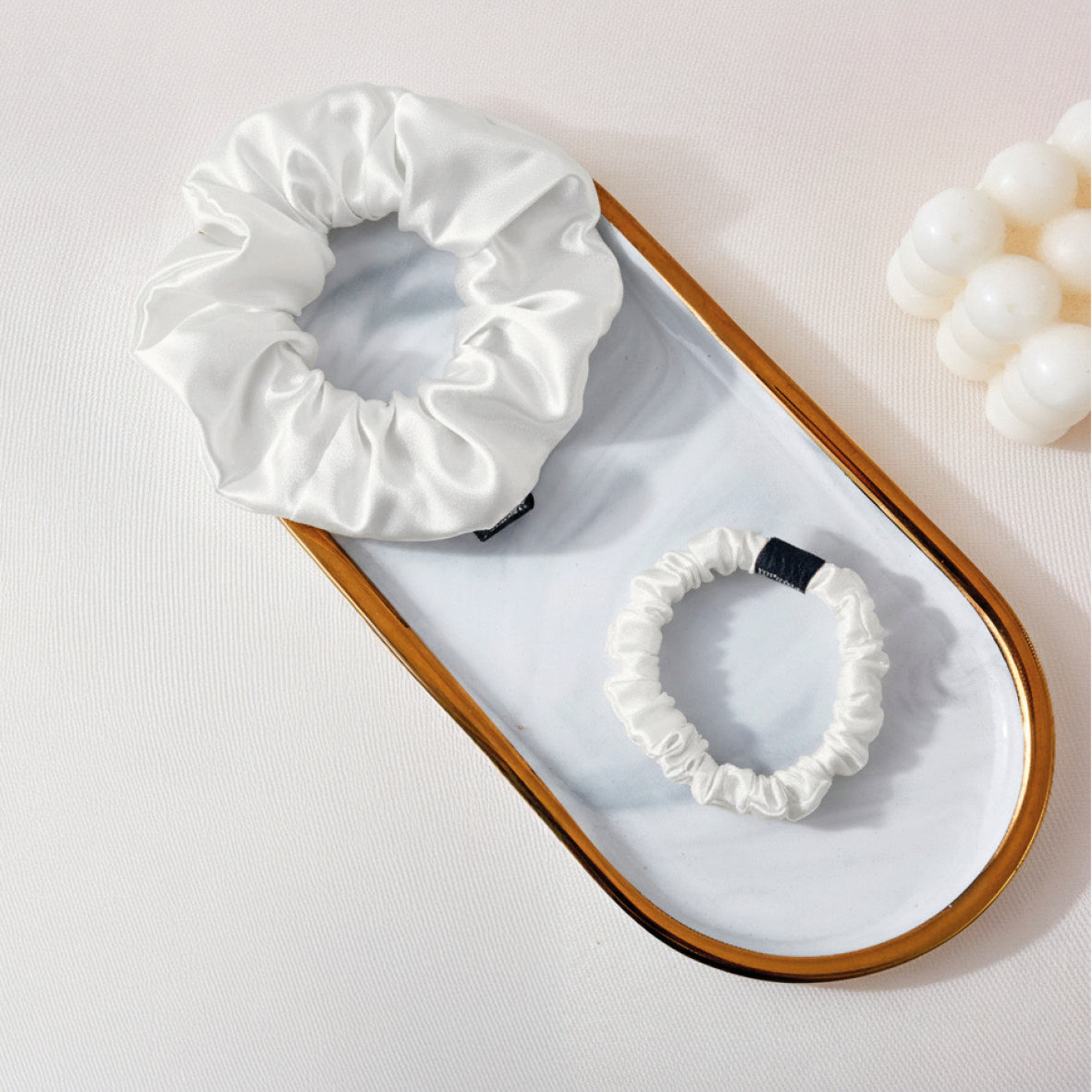 Petit chouchou en soie - Althéa Blanc - CXL by Christian Lacroix Maison