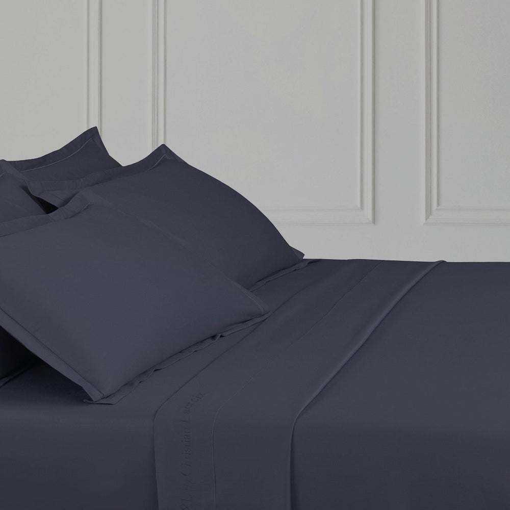 Taie d'oreiller satin de coton - Uni 1 baratta Bleu royal - CXL by Christian Lacroix Maison