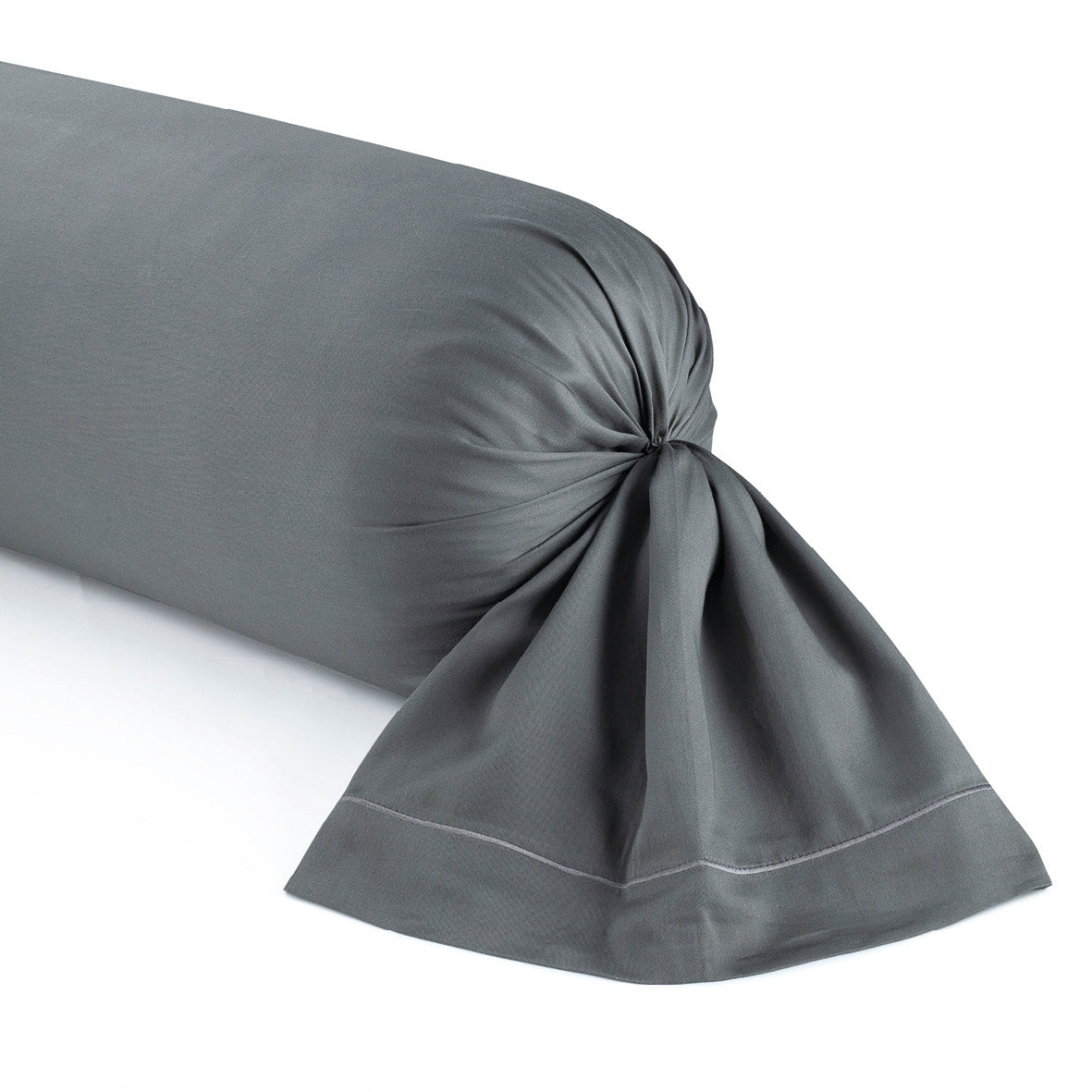 Taie d'oreiller satin de coton - Uni 1 baratta Graphite - CXL by Christian Lacroix Maison