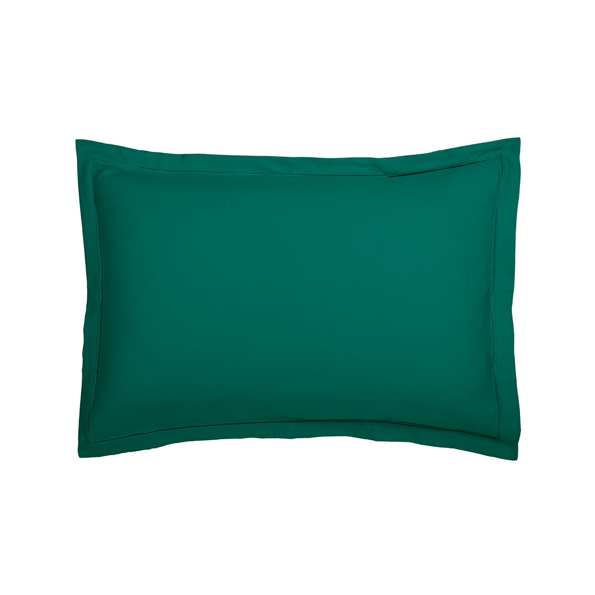 Taie d'oreiller satin de coton - Uni 1 baratta Vert paon - CXL by Christian Lacroix Maison